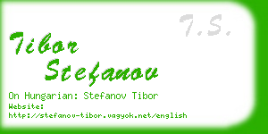 tibor stefanov business card